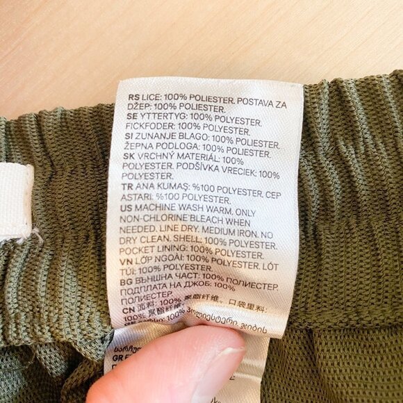 🦋 H&M Olive Green Joggers Pants Business Casual Workwear Size 0 Boho Cute Work - Picture 5 of 5